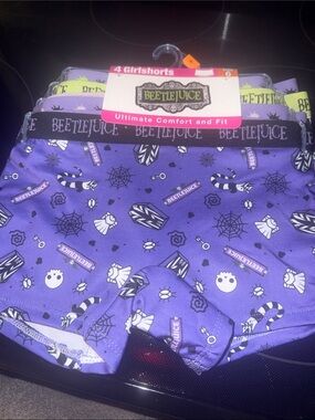 Girls' Purple Halloween Print Shorts - Pack